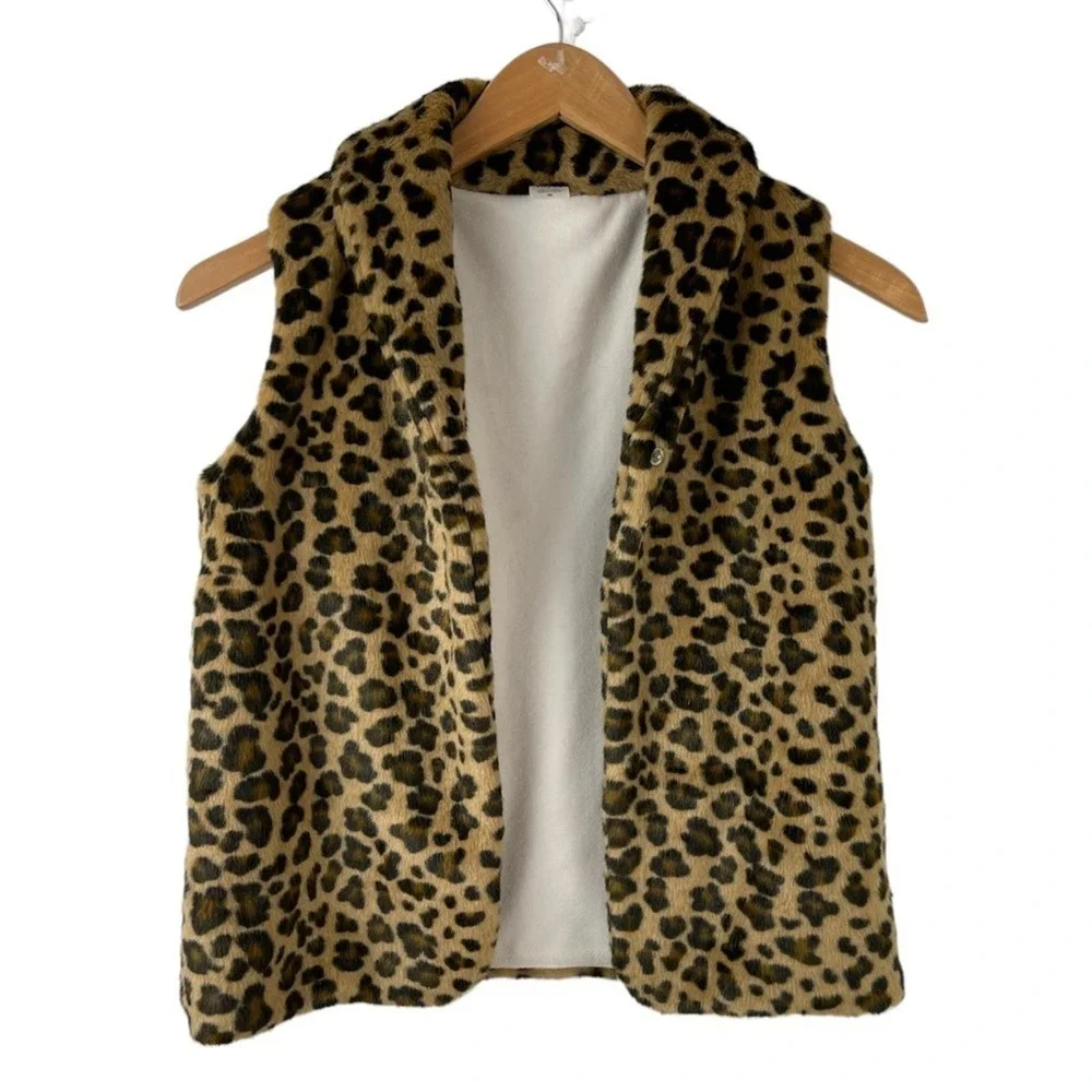 Cheetah Print Vest Faux Fur Carter's KIDS Size 10/12